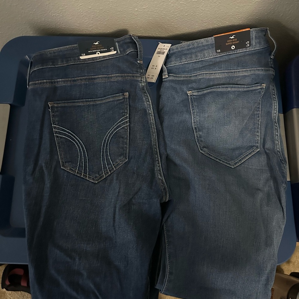 Hollister Women's High Rise Jeans - Dark Blue